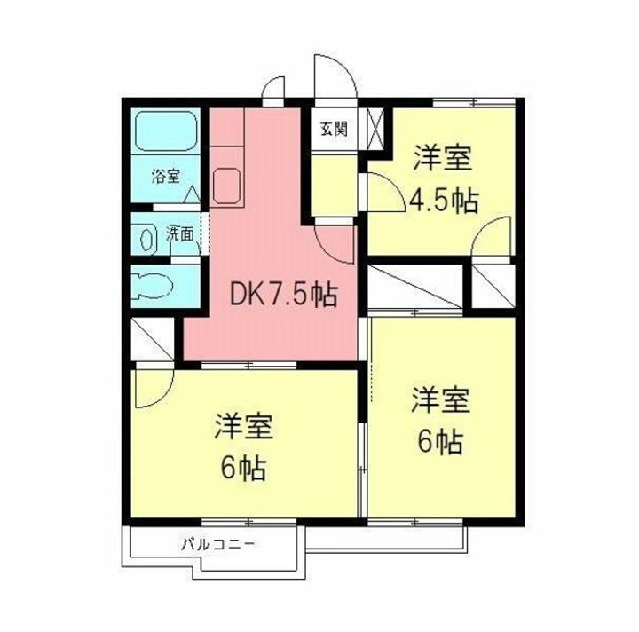 神奈川県相模原市南区下溝(アパート)の賃貸物件の間取り