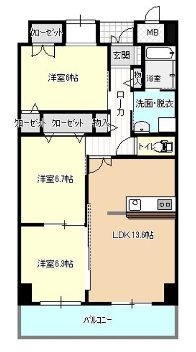 アンビエンテ宇部の間取り