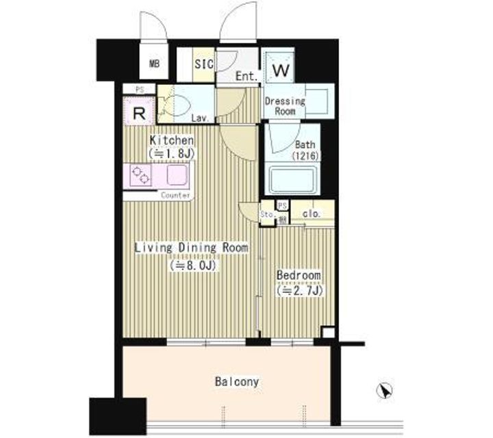 シェフルール西早稲田ラヴィーナの間取り