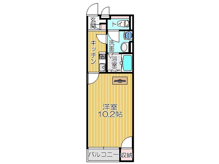 福岡県直方市大字感田(アパート)の賃貸物件の間取り