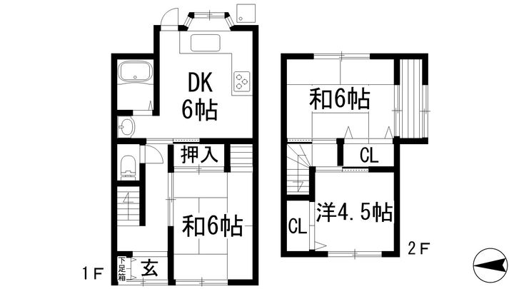 兵庫県伊丹市中野北2(一戸建)の賃貸物件の間取り