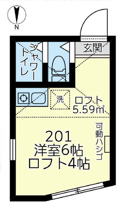 神奈川県横浜市西区境之谷(アパート)の賃貸物件の間取り