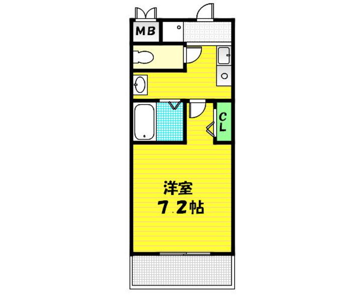 大阪府大阪市此花区西九条3(マンション)の賃貸物件の間取り