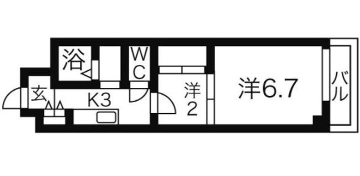 シャルマン上ノ宮の間取り