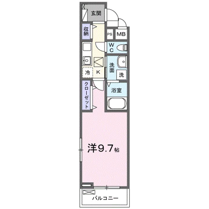東京都日野市豊田3(アパート)の賃貸物件の間取り