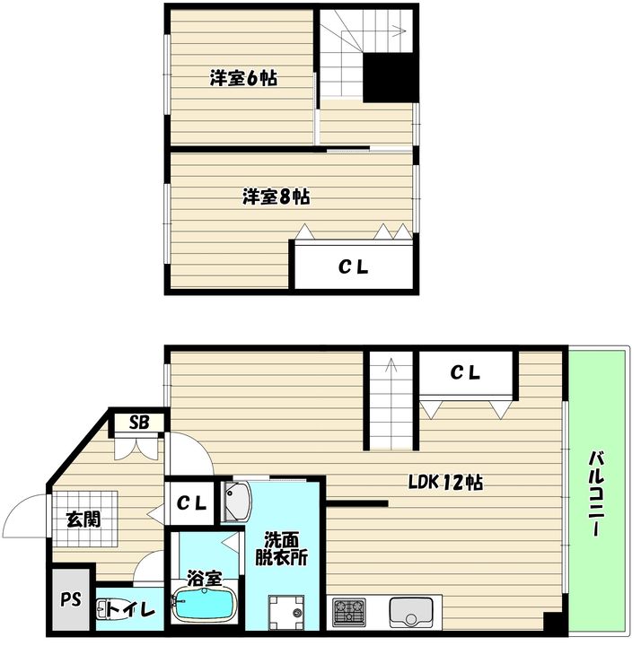 大阪府大阪市淀川区西中島7(マンション)の賃貸物件の間取り