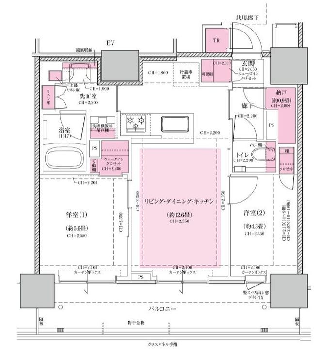 Brillia Tower 有明 MID CROSSの間取り