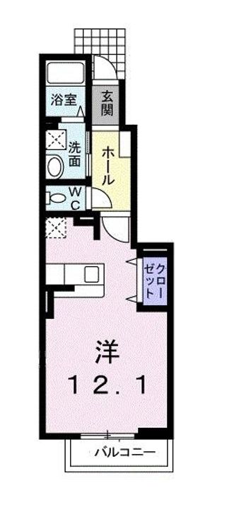 兵庫県神戸市垂水区多聞台2(アパート)の賃貸物件の間取り