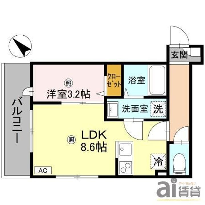 埼玉県所沢市喜多町(アパート)の賃貸物件の間取り