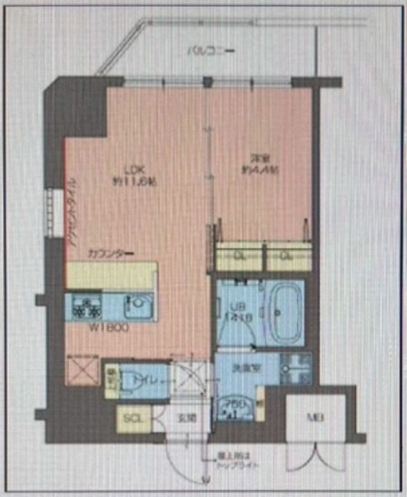大阪府大阪市都島区都島本通3(マンション)の賃貸物件の間取り