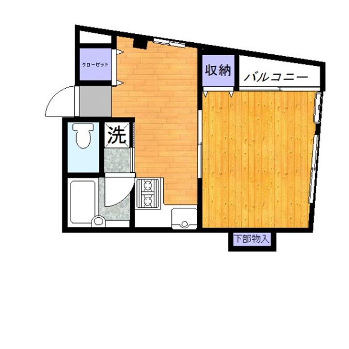 東京都足立区千住3(マンション)の賃貸物件の間取り