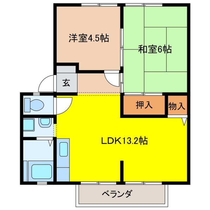 サンビレッジ築捨の間取り