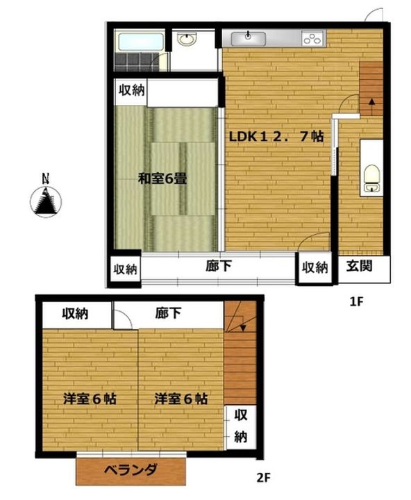 山梨県甲府市里吉1(一戸建)の賃貸物件の間取り