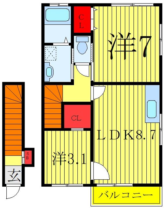 ラッキーヒルズIIの間取り