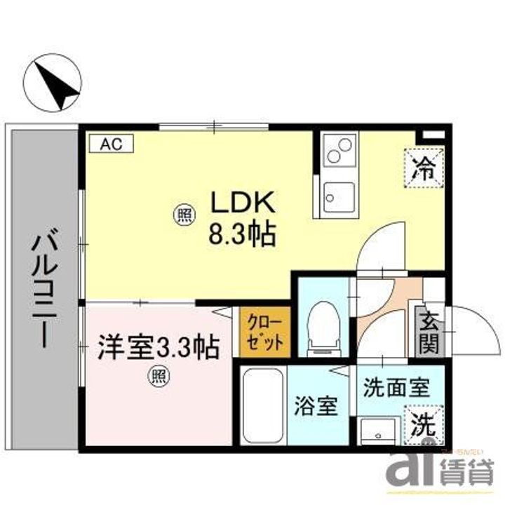 埼玉県所沢市喜多町(アパート)の賃貸物件の間取り