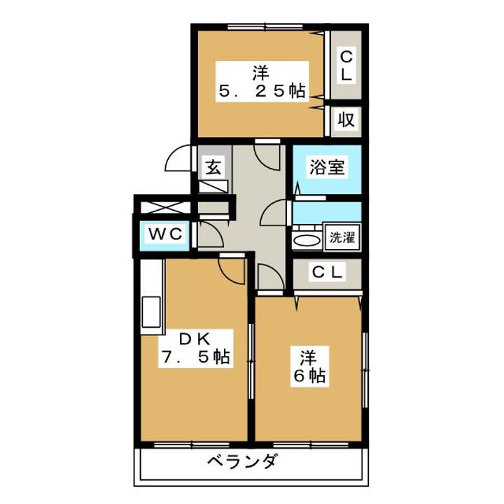 クレストシマザキの間取り