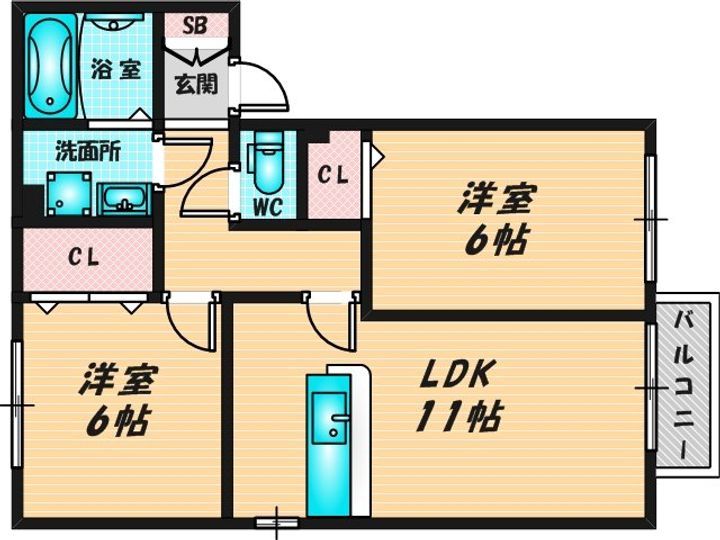 エーデルハイム A棟の間取り