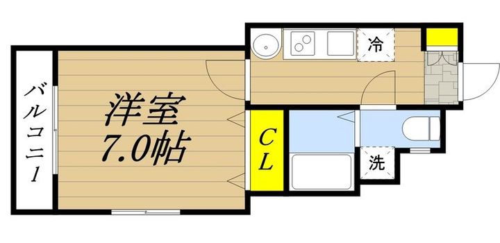 埼玉県さいたま市中央区下落合7(アパート)の賃貸物件の間取り