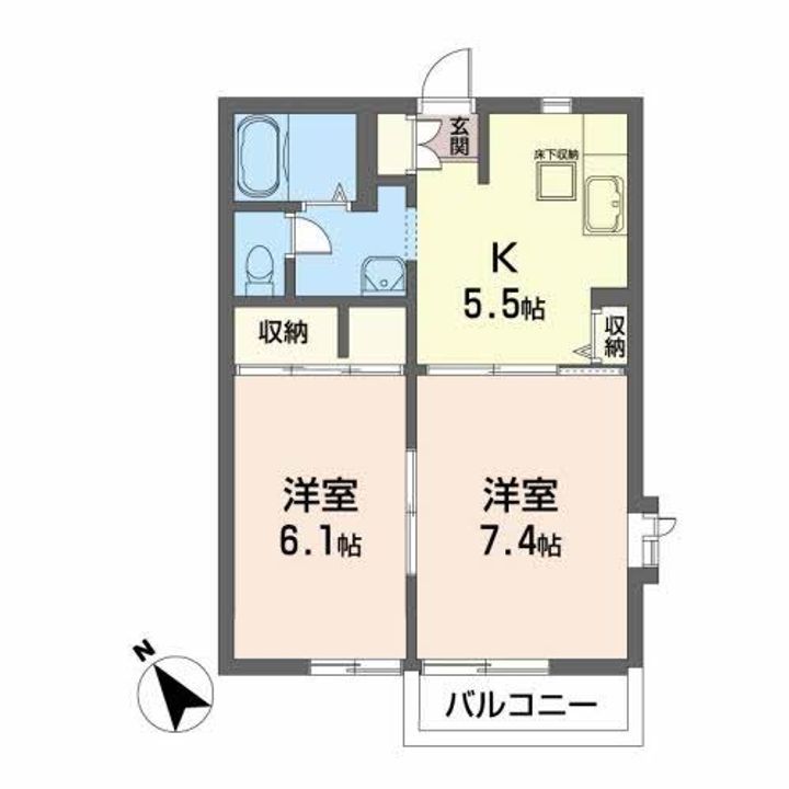 ルミエールコートIIBの間取り