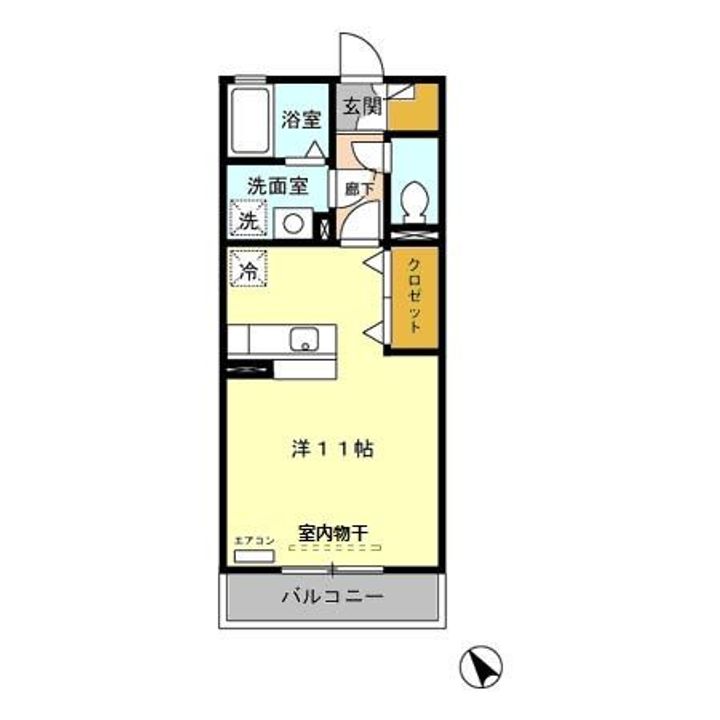 埼玉県熊谷市別府4(アパート)の賃貸物件の間取り