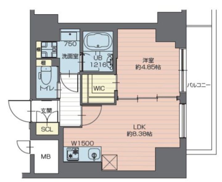 東京都足立区西新井7(マンション)の賃貸物件の間取り