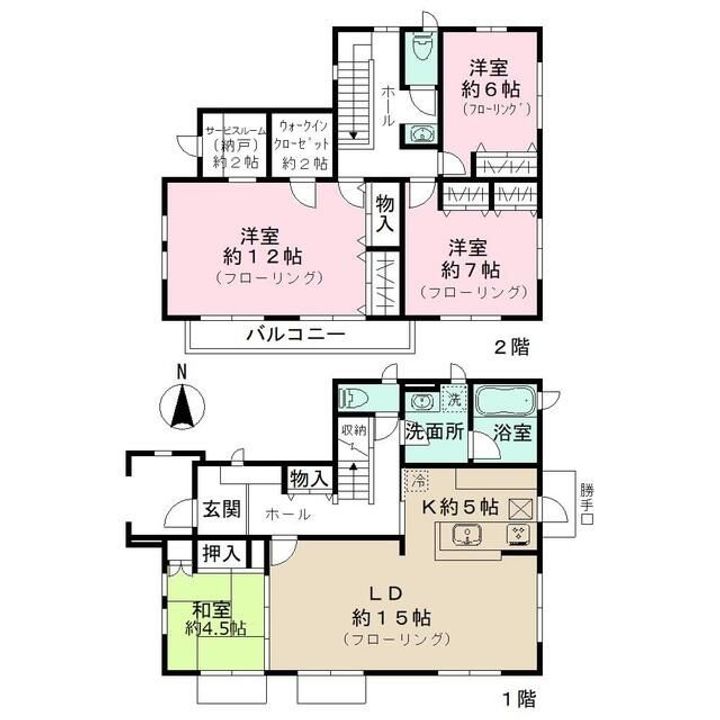 神奈川県川崎市麻生区万福寺5(一戸建)の賃貸物件の間取り