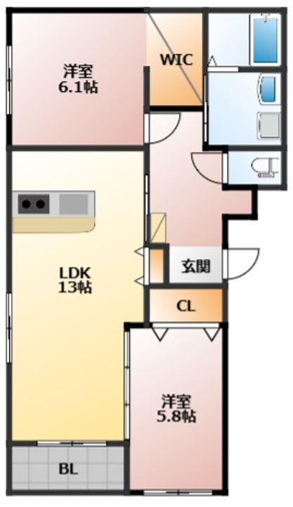 カーサ・グラン赤迫の間取り