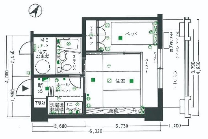 白金アパートメンツの間取り