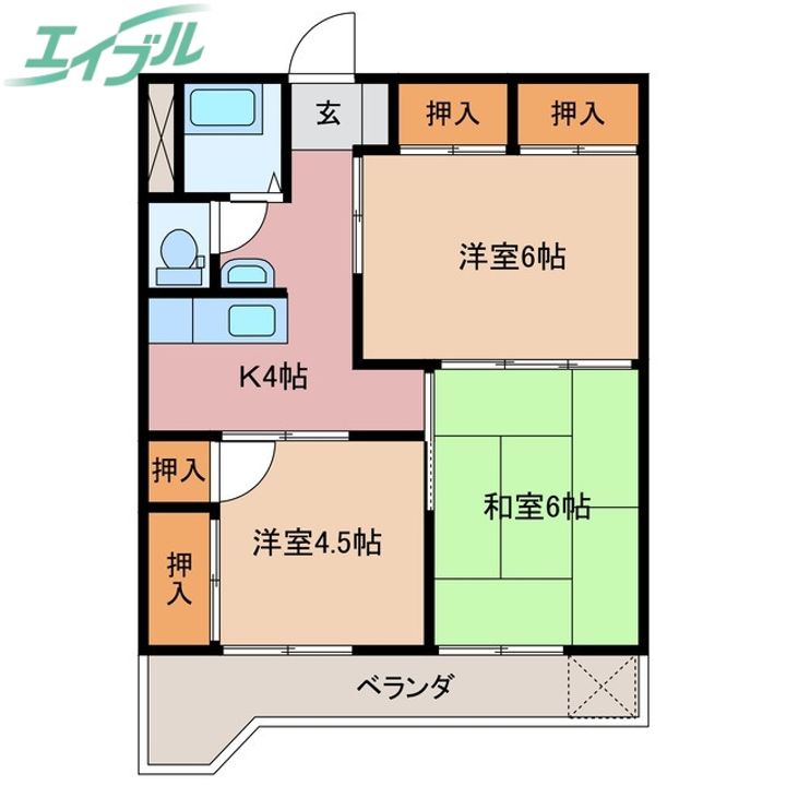 エイワハイツの間取り