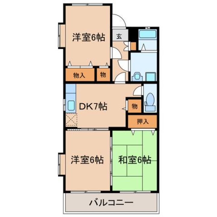 ピースフルマンション A棟の間取り