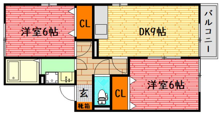 広島県広島市安佐南区伴東5(アパート)の賃貸物件の間取り