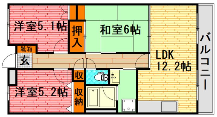 倉西ビルの間取り