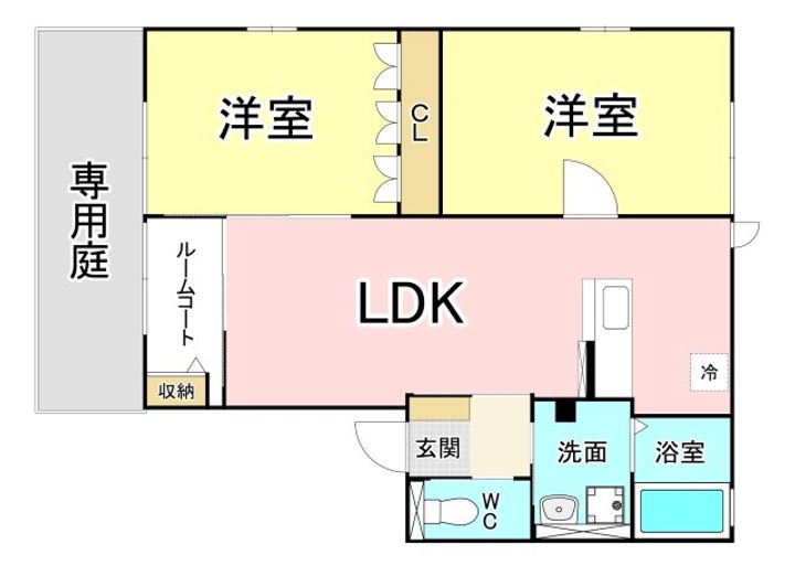 ひびきのハイムB棟の間取り
