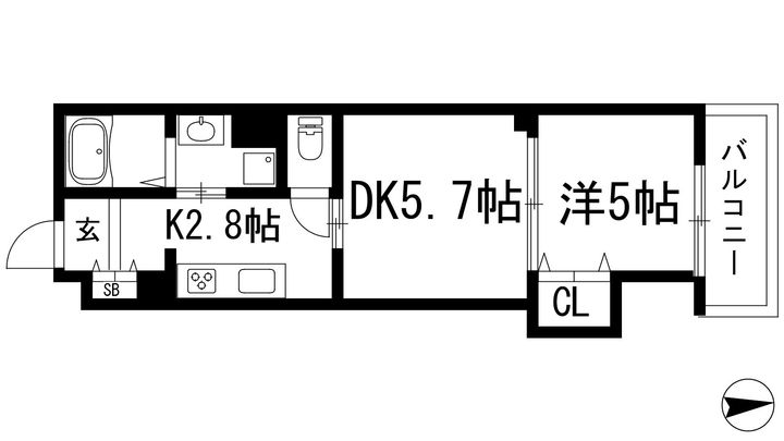クリエオーレ豊島南の間取り