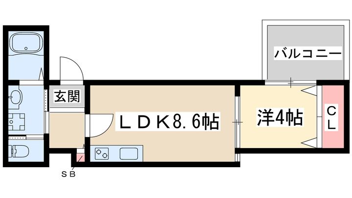 ラシャンス西中島南方の間取り