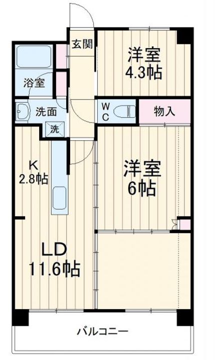 ルネス南林間の間取り