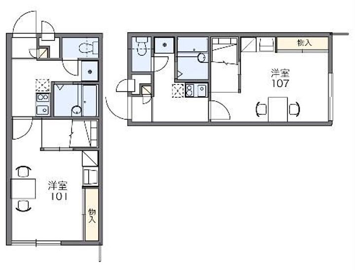 レオパレスビオトープ萩の間取り