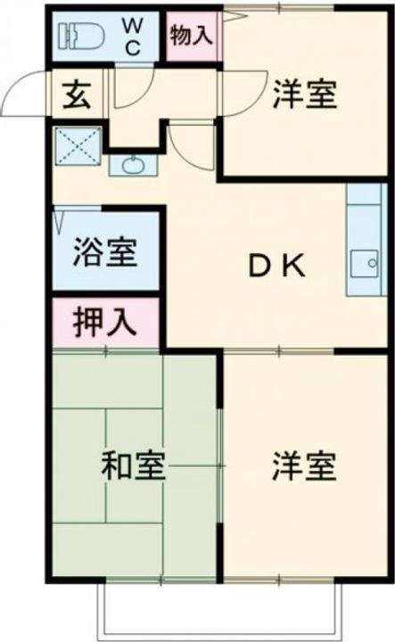 兵庫県神戸市西区中野2(アパート)の賃貸物件の間取り