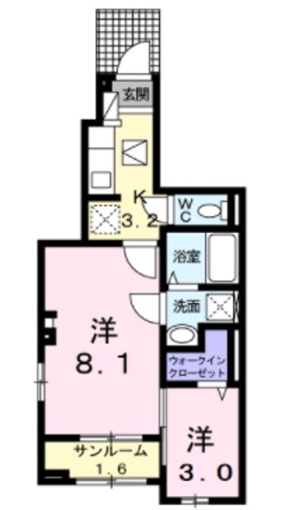愛知県名古屋市天白区野並2(アパート)の賃貸物件の間取り