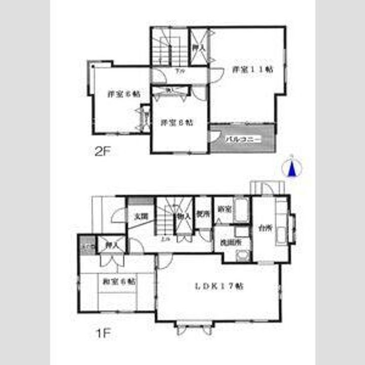 静岡県藤枝市東町(一戸建)の賃貸物件の間取り