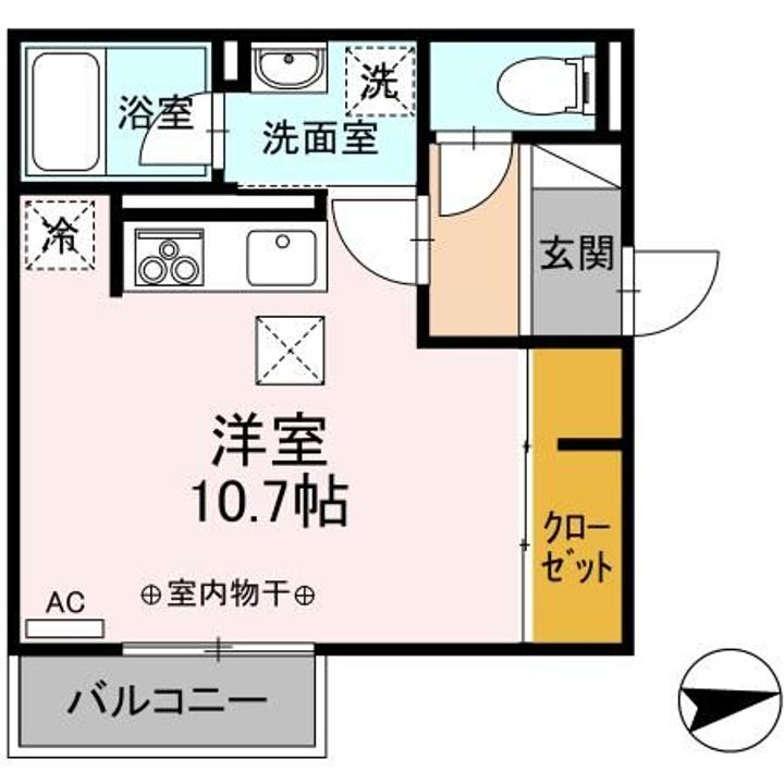 栃木県小山市西城南1(アパート)の賃貸物件の間取り