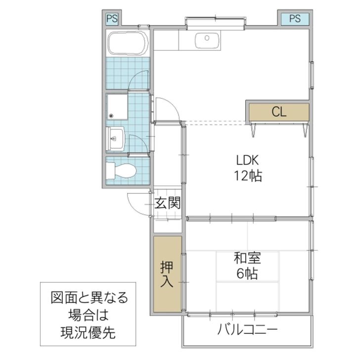 D.Iコーポ B棟の間取り