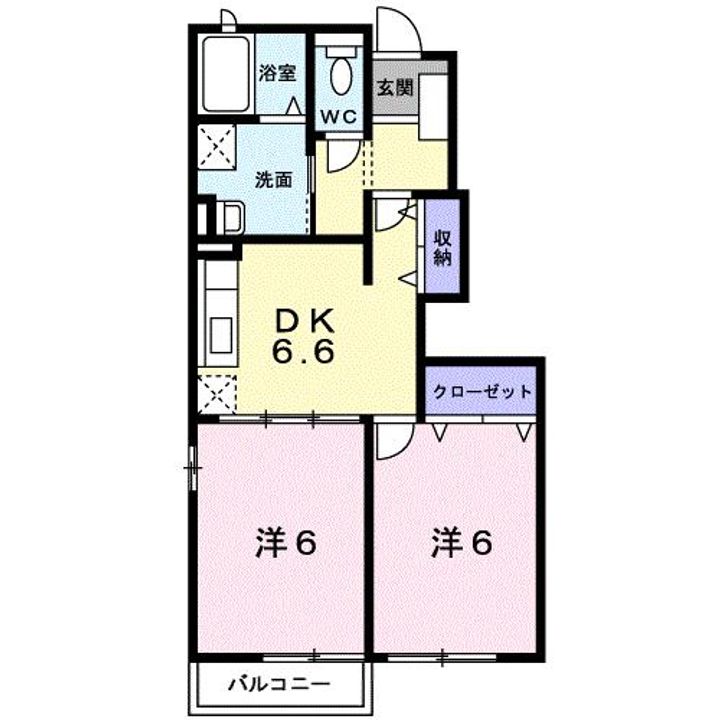 香川県三豊市三野町下高瀬(アパート)の賃貸物件の間取り