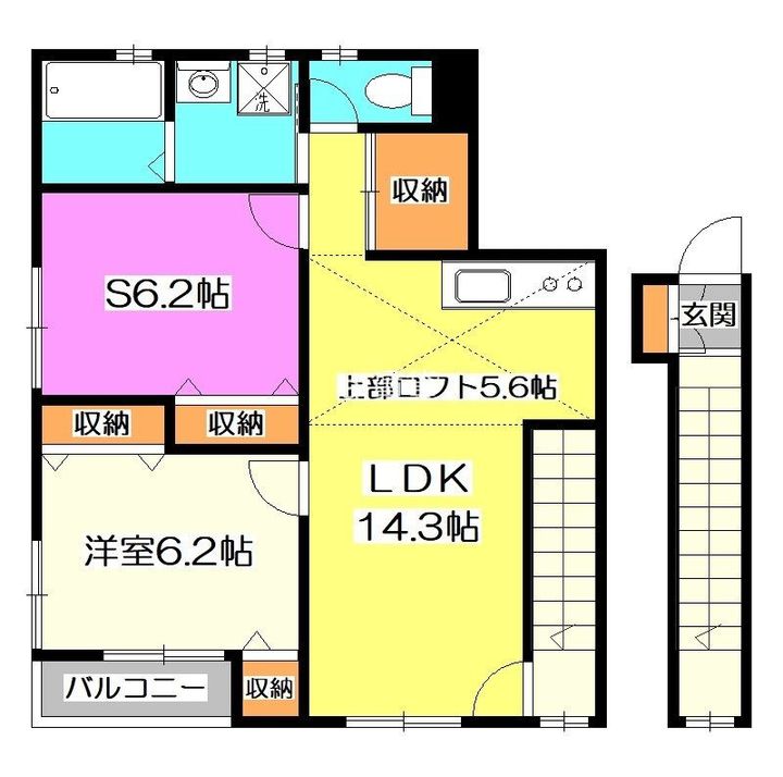 東京都国立市東2(アパート)の賃貸物件の間取り