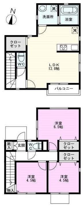 カーサ・プランツ B棟の間取り