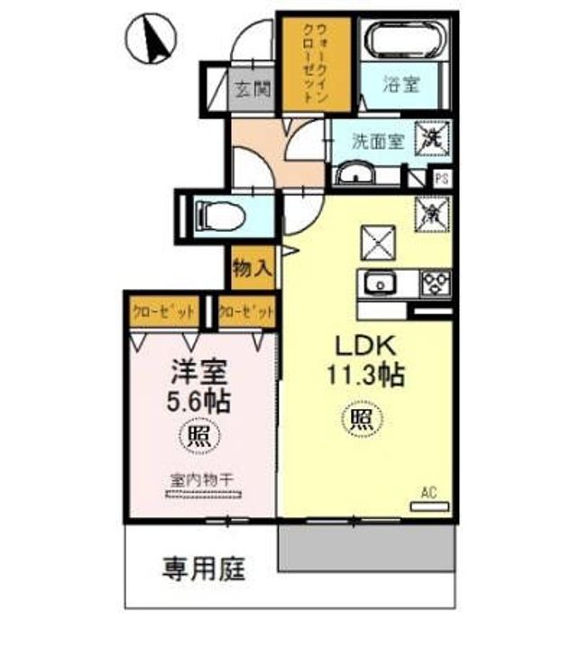 兵庫県神戸市北区道場町日下部(アパート)の賃貸物件の間取り
