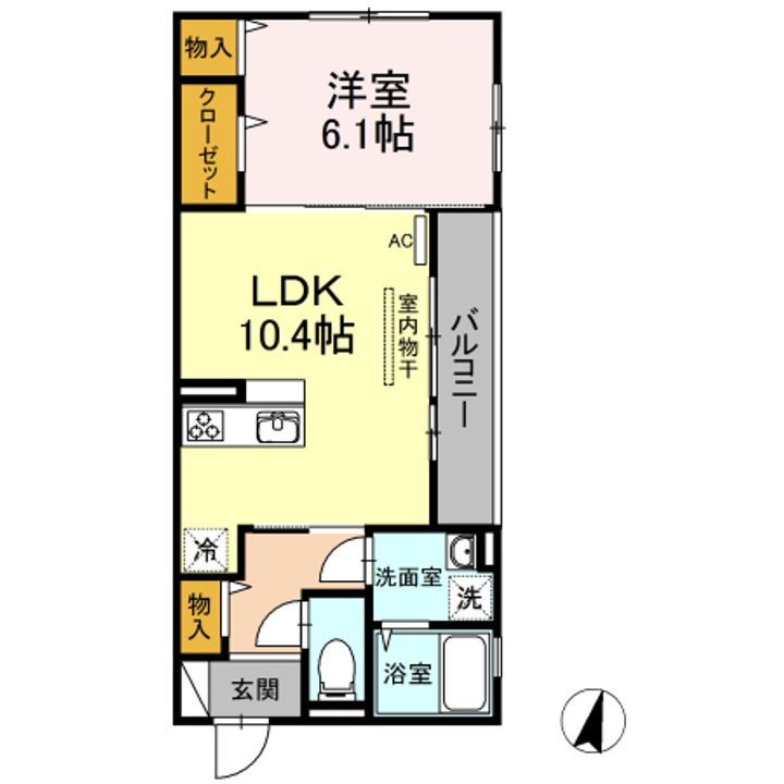 広島県東広島市西条町吉行(アパート)の賃貸物件の間取り