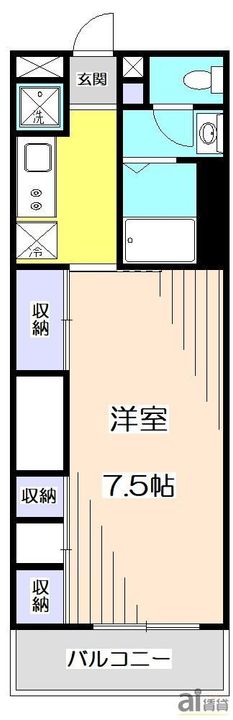 埼玉県所沢市大字上安松(マンション)の賃貸物件の間取り