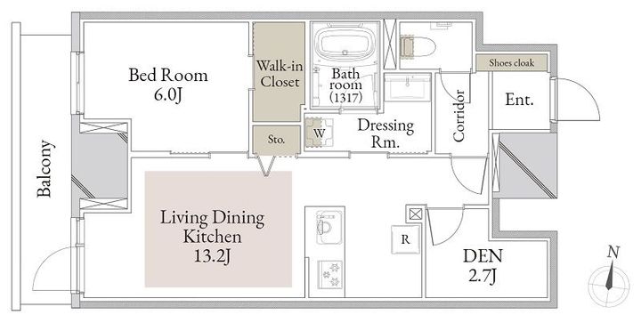 スカイテラス南大塚の間取り