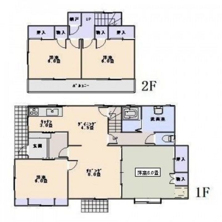 北海道函館市美原3(一戸建)の賃貸物件の間取り